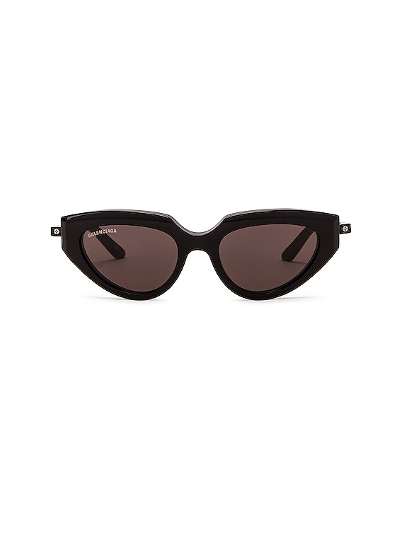 Balenciaga Reverse Cat Eye Sunglasses in Shiny Black | FWRD display picture 1