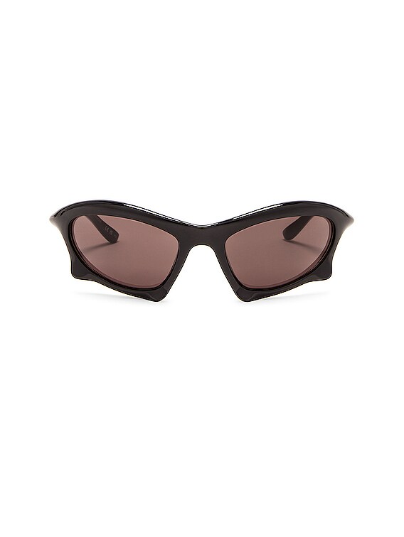 Balenciaga Bat Sunglasses in Shiny Black | FWRD