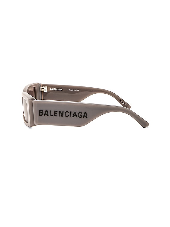Balenciaga Max Rectangle Sunglasses in Grey | FWRD