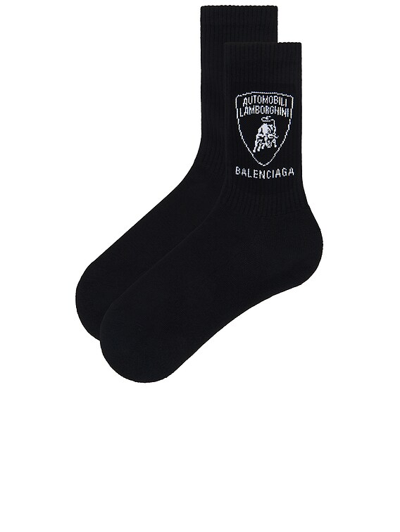 Balenciaga Lamborghini Socks in Black & White | FWRD