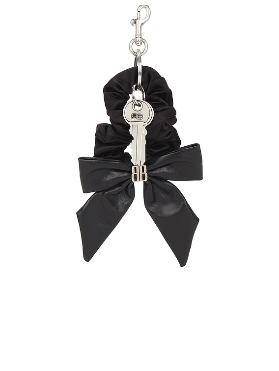 Balenciaga Scrunchie Keyring in Black | FWRD