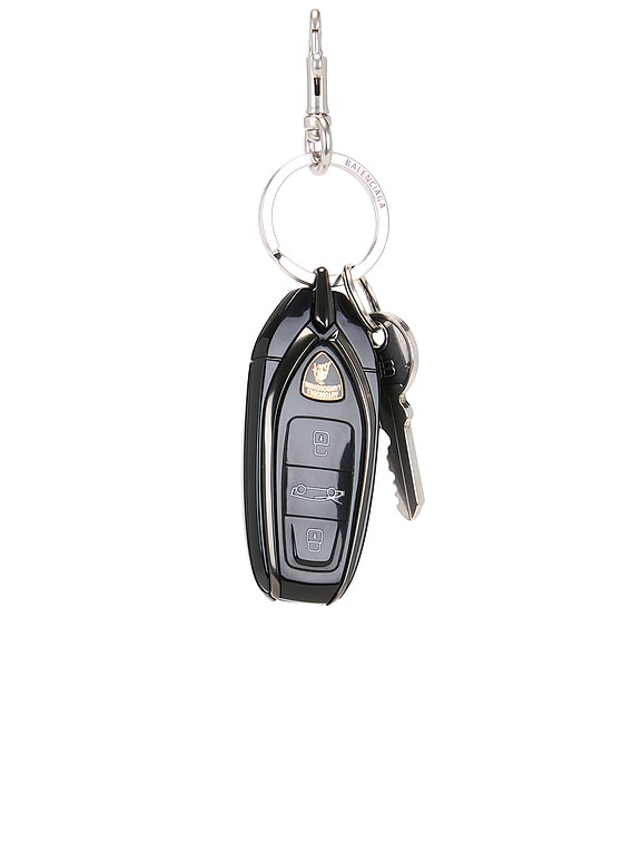 Balenciaga X Lamborghini Key Charm in Silver & Black | FWRD