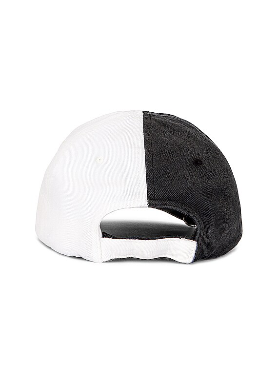 Balenciaga 50/50 Cap in Black & White | FWRD Balenciaga 50/50 Cap in Black & White | FWRD