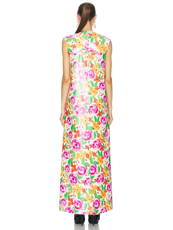 【関税込み】BALENCIAGA Printed dress BALENCIAGA Pussy-bow printed crepe de chine midi shirt dress