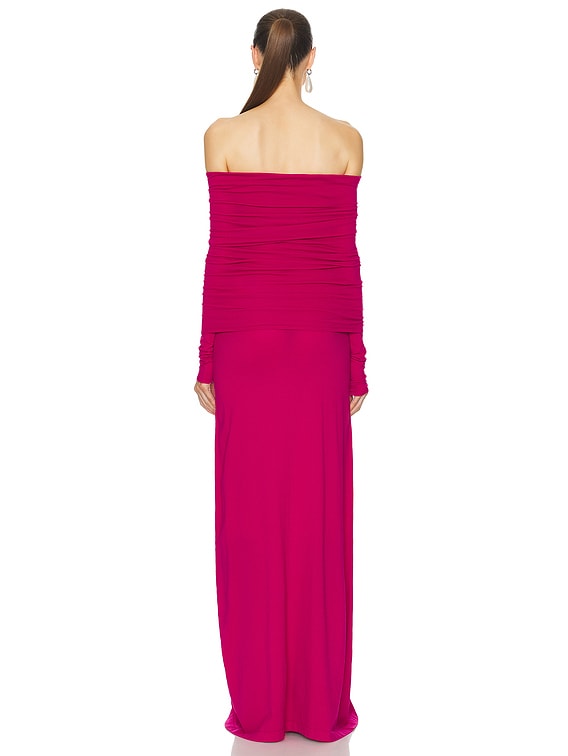 Balenciaga Boat Collar Dress in Pink | FWRD
