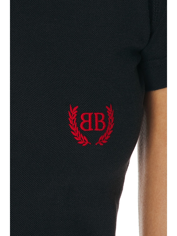 BALENCIAGA POLO MINI ドレス Women's Polo Mini Dress in Black | Balenciaga US