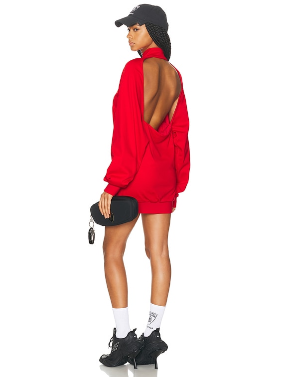 ワンピース BALENCIAGA 'Tracksuit' dress Balenciaga Back Tracksuit Dress in Vivid Red | FWRD