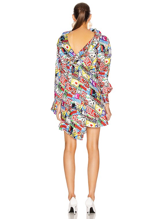 Balenciaga Twisted Mini Dress in Multico | FWRD