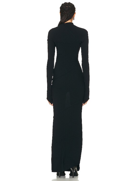 Balenciaga Spiral Maxi Dress in Black | FWRD