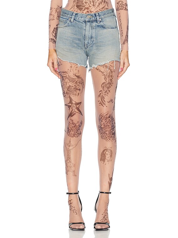 【BALENCIAGA】Mini Shorts ミニ ショートパンツ Balenciaga Mini Short in Outback Blue | FWRD