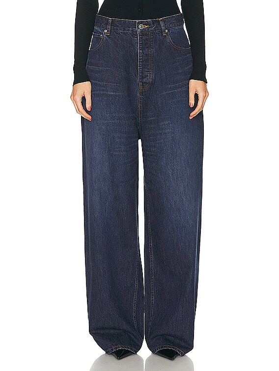 Balenciaga Baggy Pant in Dark Indigo & Madder | FWRD