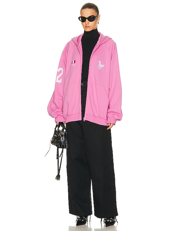 Balenciaga Zip Up Hoodie in Pink | FWRD