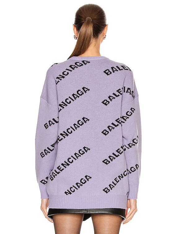 purple balenciaga sweater