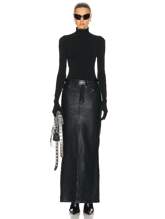 【BALENCIAGA】Black☆ランウェイ ロングスリーブ ロールネック Balenciaga Gloves Sweater in Black | FWRD