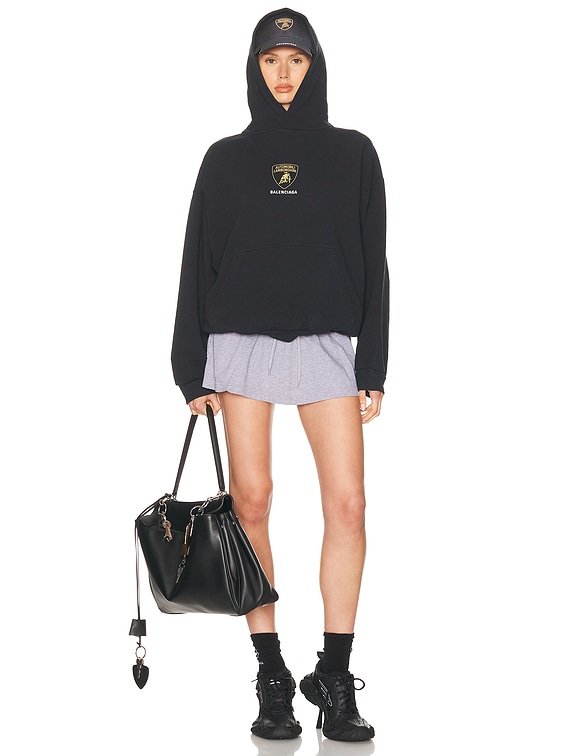 Balenciaga Lamborghini Medium Fit Hoodie in Faded Black | FWRD