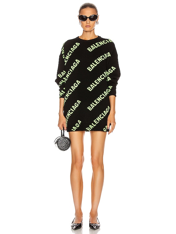 green and black balenciaga sweater