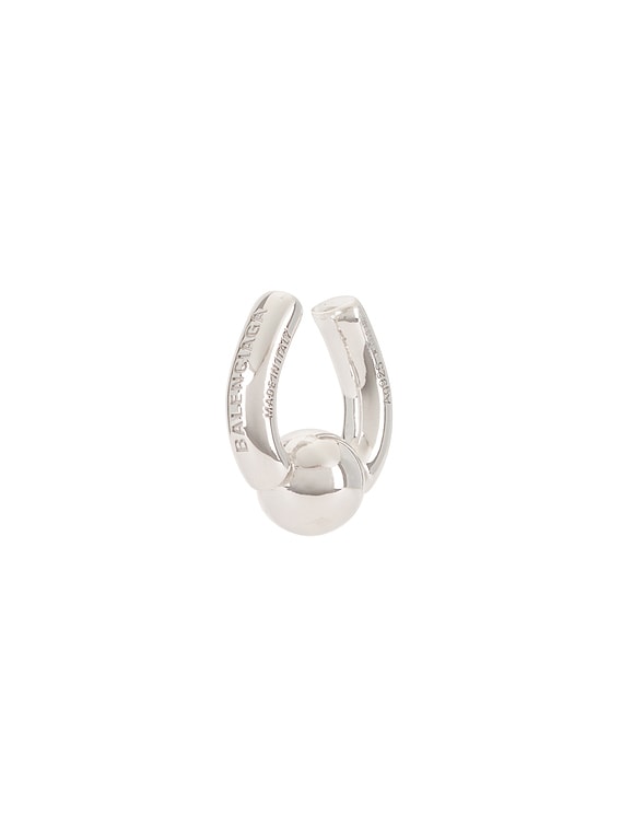 Balenciaga Camden Nose Ring in Shiny Silver | FWRD