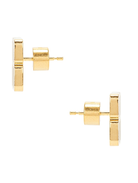 【BALENCIAGA】Nano Xs Stud Earrings ピアス Balenciaga Nano XS Stud Earrings in Gold | FWRD