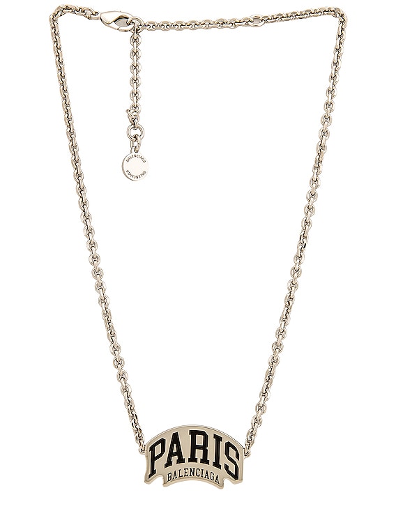 ●送料込●BALENCIAGA●CITIES PARIS NECKLACE Carousel Eiffel Collector Necklace in Silver | Balenciaga NL