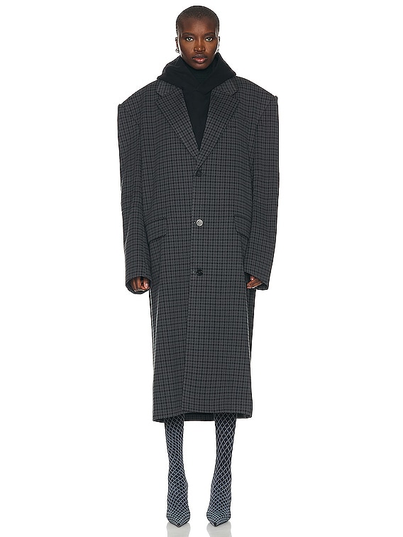 Balenciaga Knitted Coat in Grey | FWRD