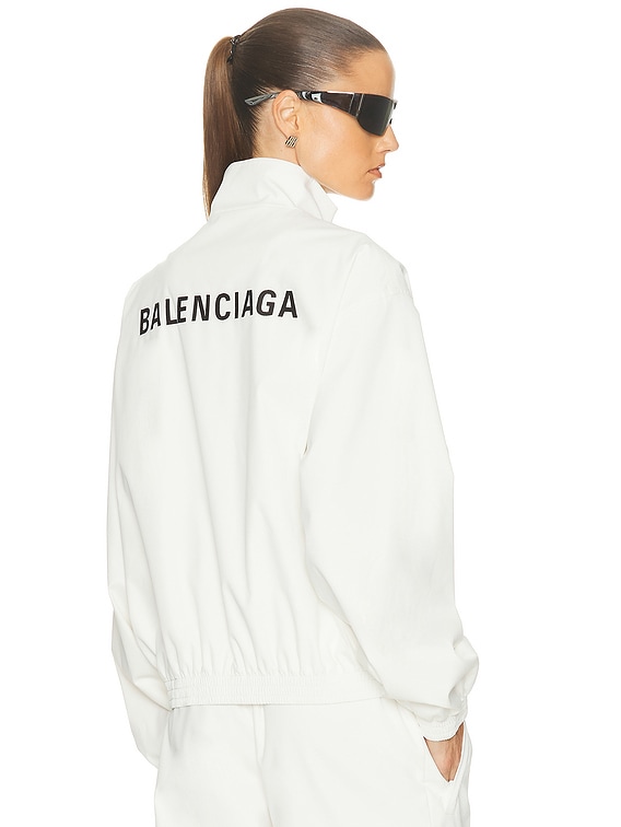 Balenciaga Tracksuit Jacket in White | FWRD