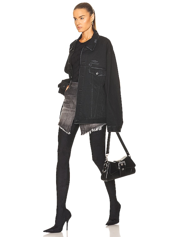 Balenciaga Large Fit Jacket in Rubber Black | FWRD