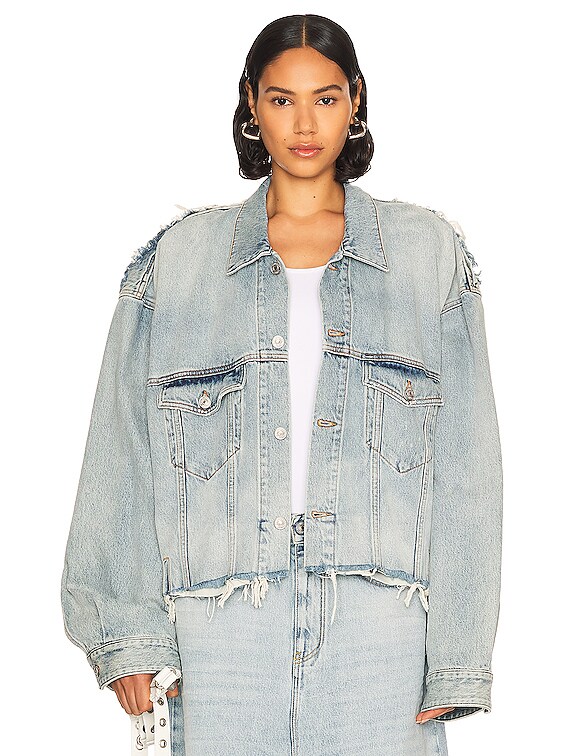 Balenciaga Deconstructed Jacket in Blue Skies | FWRD