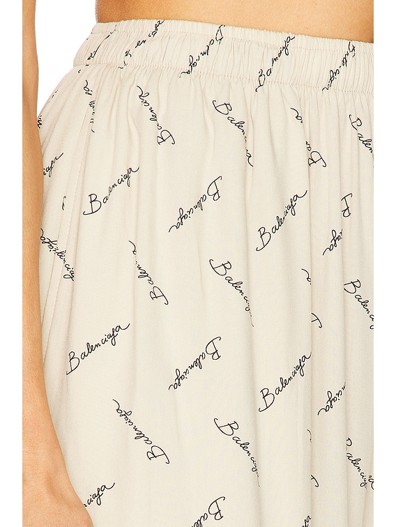 Balenciaga Pyjama Pant in Light Beige & Black | FWRD