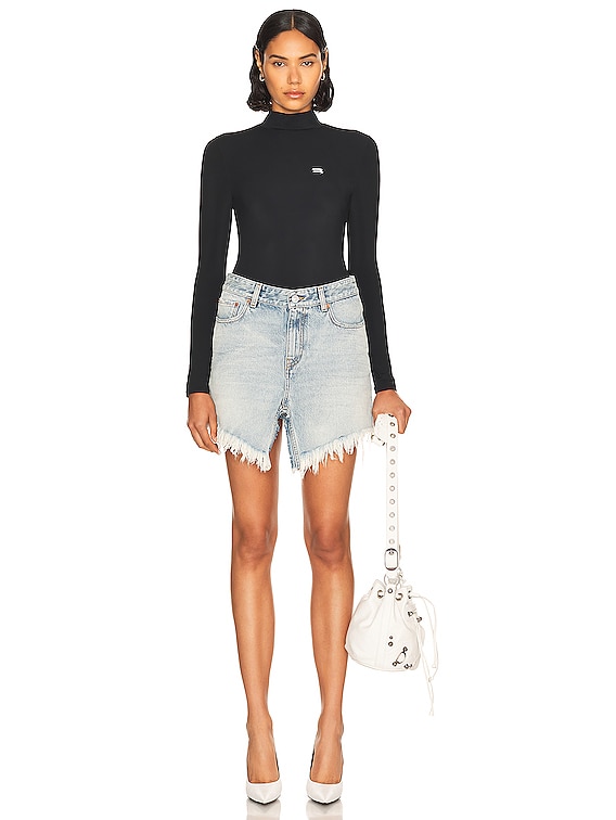 Look52◇CUT-UP MINI スカート◇BALENCIAGA Balenciaga Cut-Up Japanese Denim Mini Skirt - Bergdorf Goodman