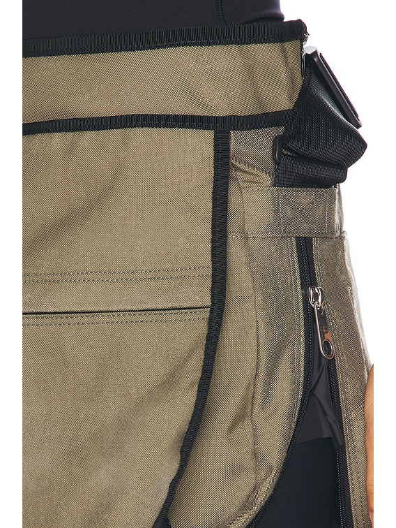 Balenciaga Mini Bag Skirt in Army Green | FWRD