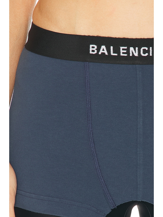 Balenciaga Cut Off Brief Skirt in Dark Blue | FWRD