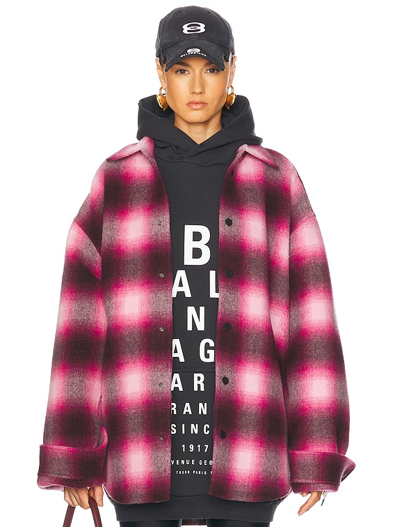 Balenciaga // Cream & Black Couture Address Oversized Hoodie