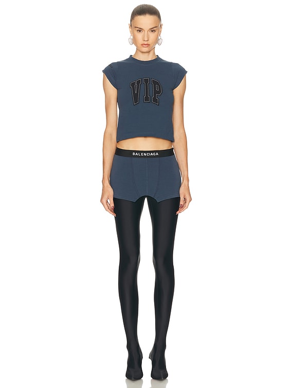 トップス BALENCIAGA shrunk tshirt size s Balenciaga Logo Distressed Crop Shrunk T-Shirt - Bergdorf Goodman