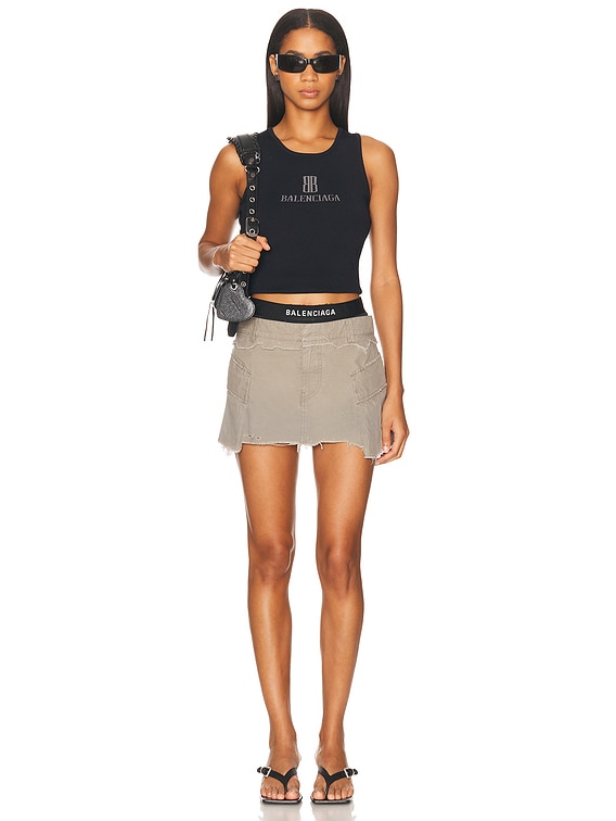 Balenciaga Tank Top in Black & Dark Grey | FWRD