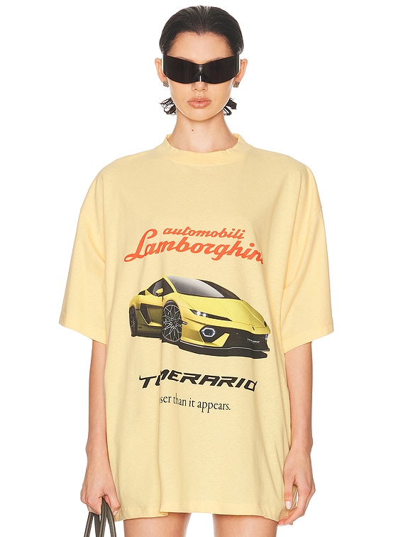Balenciaga Lamborghini T-shirt in Pale Yellow | FWRD
