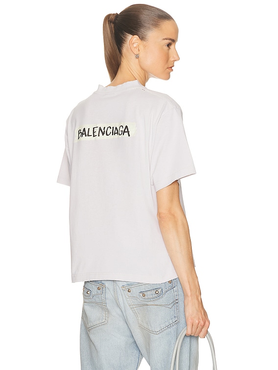 Balenciaga Medium Fit T-Shirt in Dirty White | FWRD