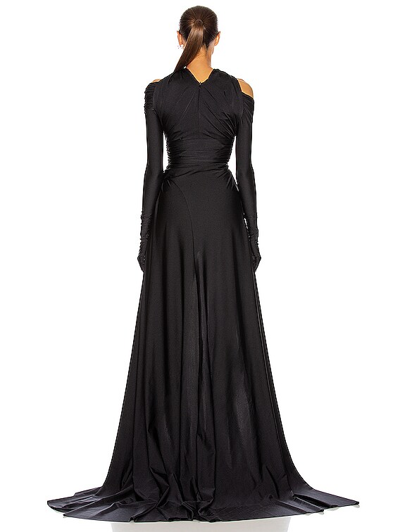 Balenciaga Choker Evening Set Train Top in Black | FWRD