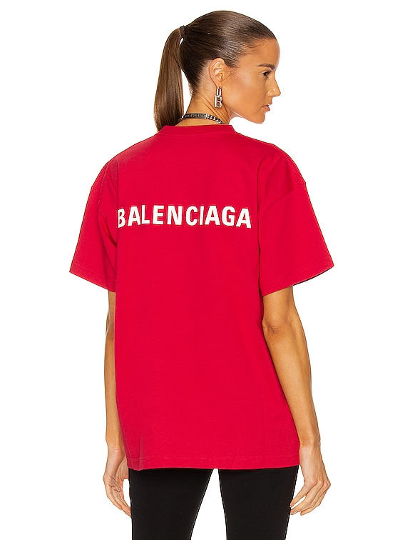 balenciaga logo medium fit t shirt