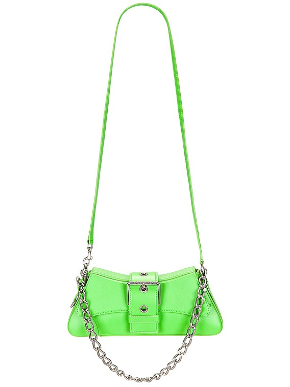 ショルダーバッグ・ポシェット BALENCIAGA Shoulder Bags Women Leather Green/Acid Green Balenciaga Small Lindsay Shoulder Bag in Acid Green | FWRD