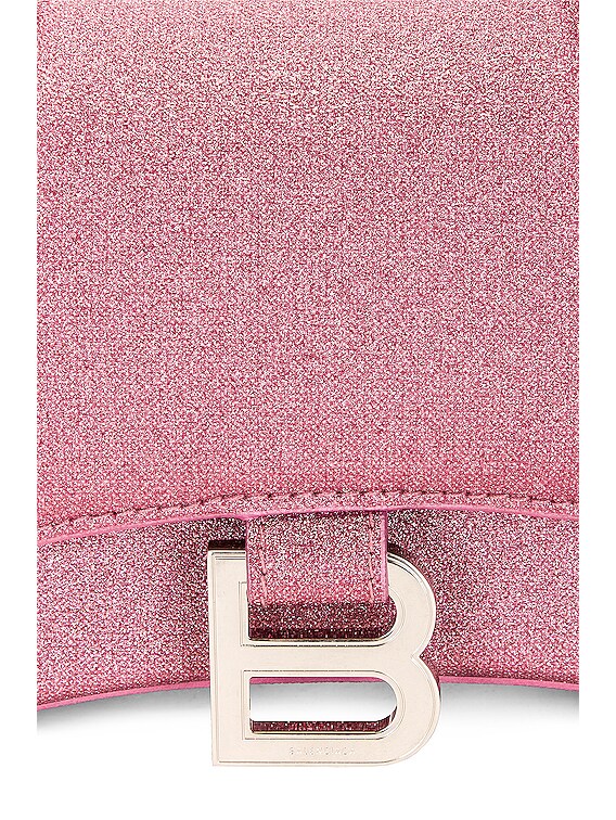 Balenciaga XS Hourglass Top Handle Bag in Sweet Pink | FWRD