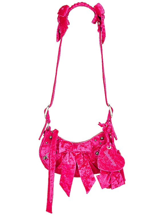 Balenciaga Xs Velvet Le Cagole in Pink | FWRD