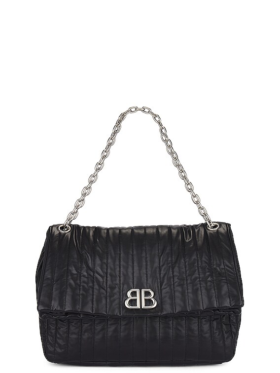 Balenciaga Monaco XL Chain Bag in Black | FWRD