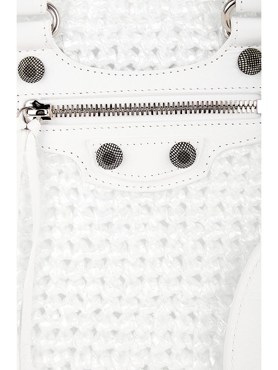 Balenciaga Le Cagole Small Panier Bag in Optic White | FWRD