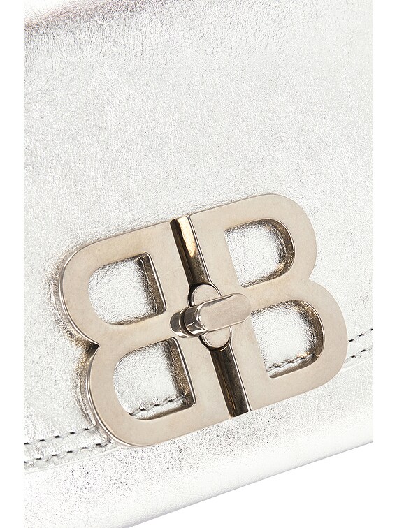 Balenciaga BB Soft Flap Small Bag in Silver | FWRD