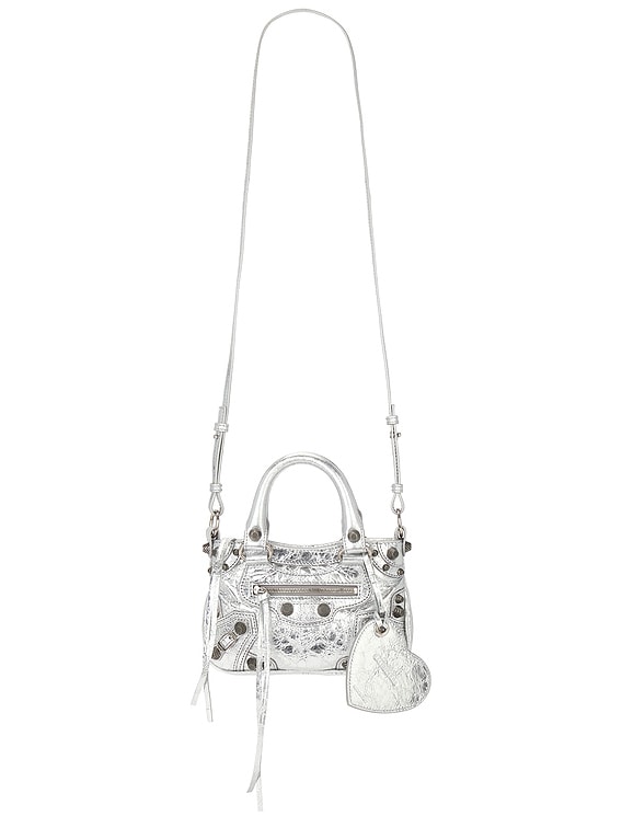 Balenciaga Neo Cagole Mini Tote Bag in Silver | FWRD