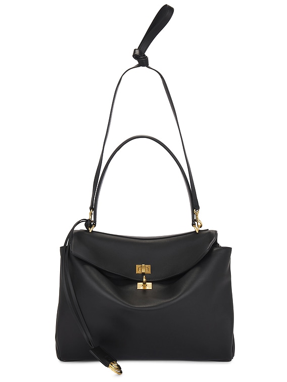 【関税&送料込】Balenciaga Medium Black Rodeo Bag In Hammere Rodeo Medium leather shoulder bag in black - Balenciaga