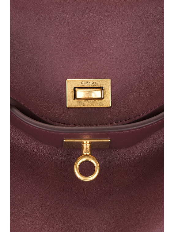 Balenciaga Rodeo Medium Top Handle Bag in Dark Burgundy | FWRD