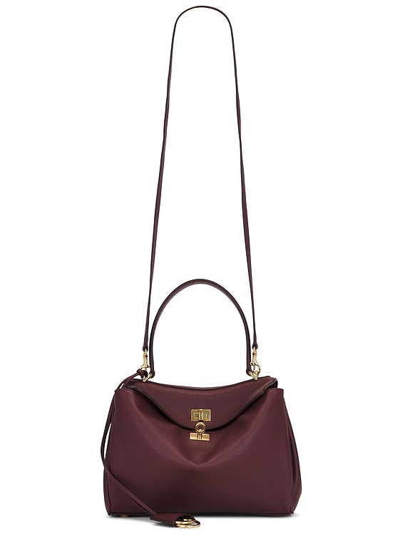 ハンドバッグ BALENCIAGA Woman Handbag Burgundy 7897792ABV5 6036 Balenciaga Rodeo Grained Leather Small Top Handle Bag in