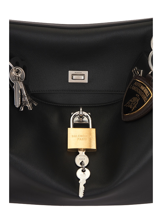 Balenciaga X Lamborghini Rodeo Large Top Handle Bag in Black