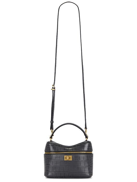 Balenciaga Rodeo Vanity Embossed Croc Bag in Volcanic Rock | FWRD